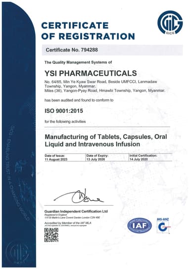 ISO 9001:2015 Certificate